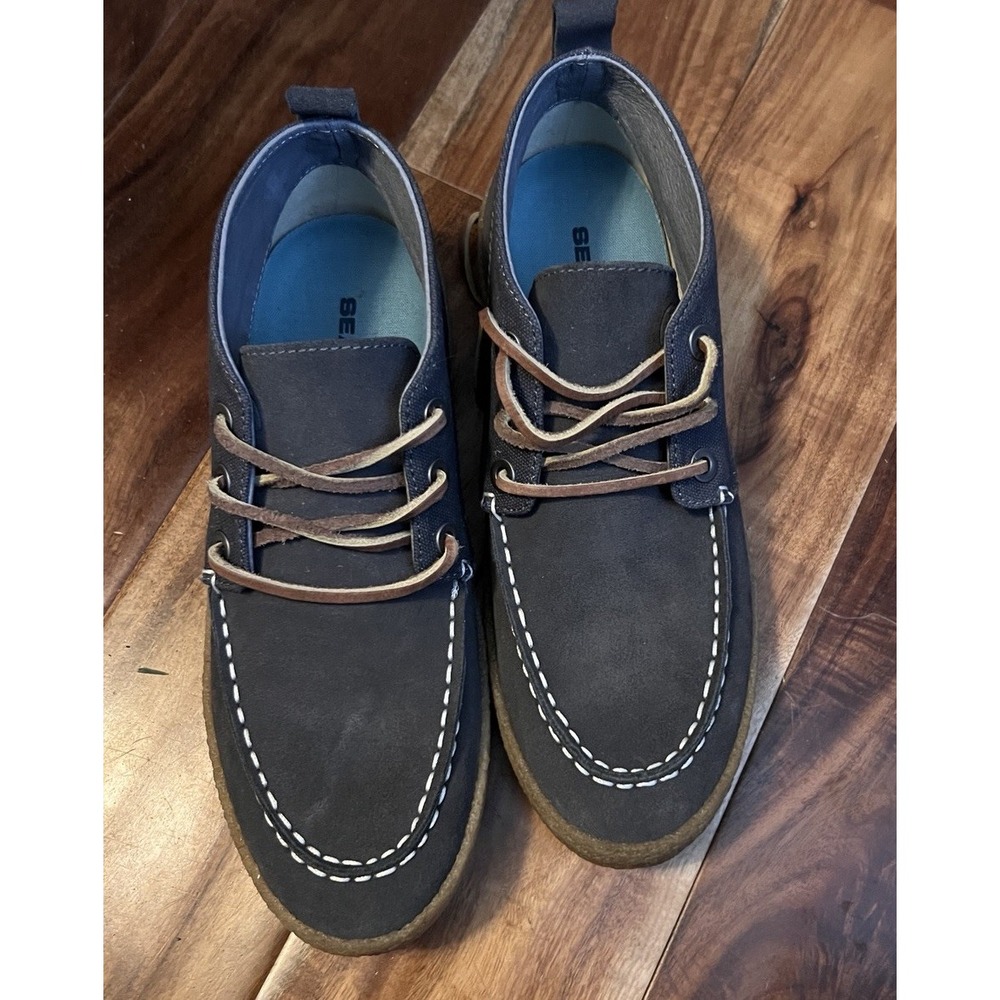Seavees Shoes Mens Navy Suede Bayside Moc Chukka Lace Up Boot MENS 8.5 - Picture 2 of 10